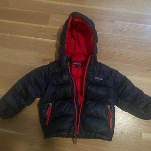 Patagonia Kids' Hi-Loft Down Navy Sweater Hoody (18-24 mo)